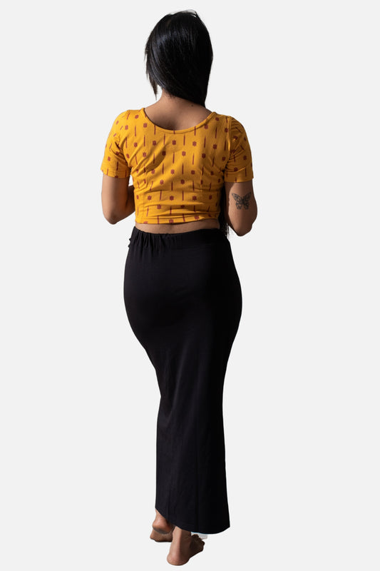 Womens - Printed Blouse - Yellow