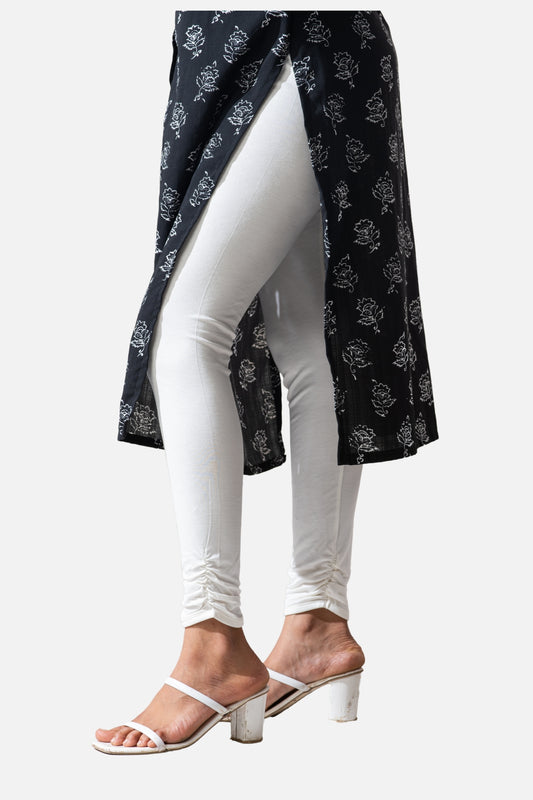 Womens- Gather Leggings - Off White