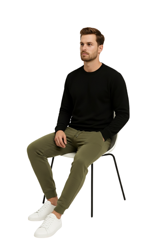Men’s Premium Sweat Pants – Khaki Green
