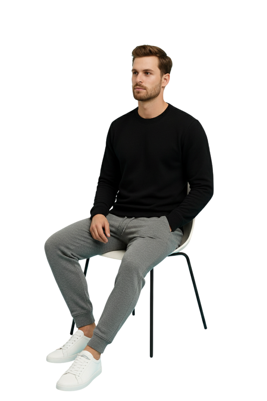 Men’s Premium Sweat Pants – Melange Grey