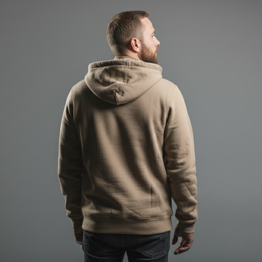 Men’s Sweatshirt Jacket – Beige