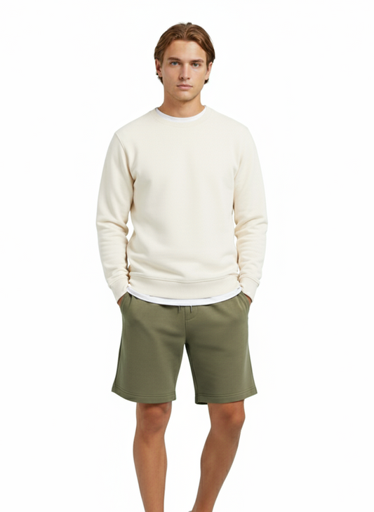 Men’s Premium Sweat Shorts – Khaki Green