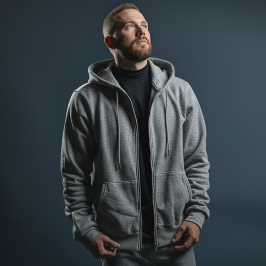 Men’s Sweatshirt Jacket – Melange