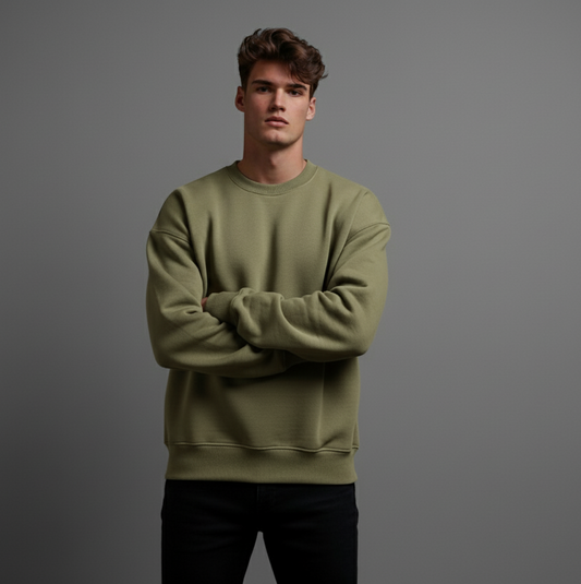 Men’s Classic Sweatshirt – Khaki Green