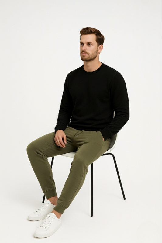 Men’s Premium Sweat Pants – Khaki Green