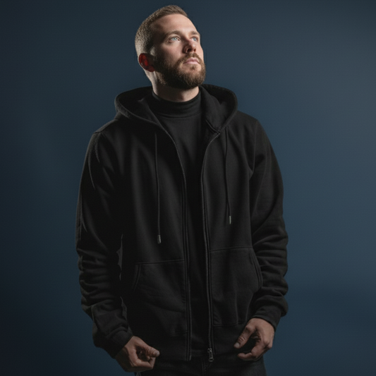 Men’s Sweatshirt Jacket – Black