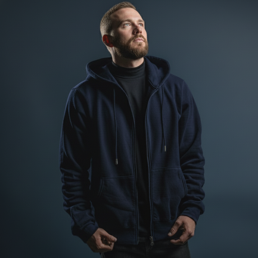 Men’s Sweatshirt Jacket – Navy